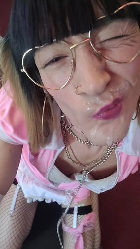 Milf🎀Maid ROSe, kneel bitch as I use your face as a support for cum. VaneSsaBiTCHx PariSChienneTrvProd91