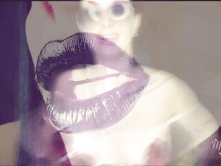 Glossy lips and large breasts mind bang with joi and cum countdown