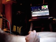 CROSSDRESS JERK OFF IN PANTIES WATCHING PORN WITH BIG BLACK PENIS