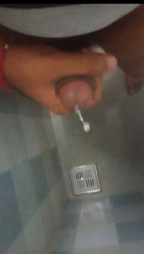 Shooting hot cum shot in bathroom, Any slut wanna swallow it !!