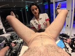 Prostate massage service provided by femdom MILF nurse
