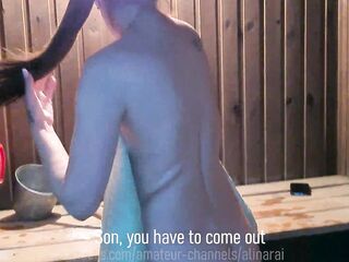 - step Mamma, I'm sorry, I came inside u. Get out, son, I need to wash my twat. Drilled a hungry mommy