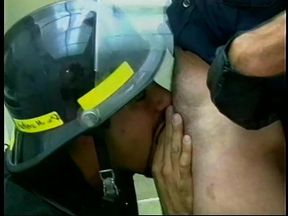 Horny Handsome Cop Gives Blowy with Passion in The Office