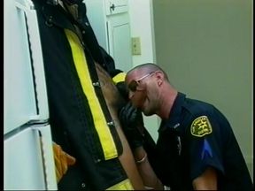 Horny Handsome Cop Gives Blowy with Passion in The Office
