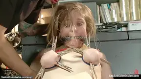Insane Mechanic Anal Fucks Bound Blonde