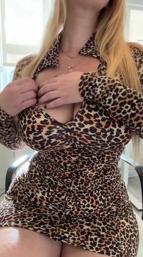 Cheetah print dress