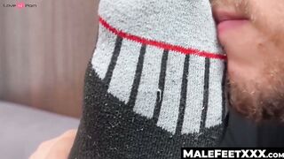 MaleFeetXXX.com - Hunky coach Braden's love for socks and feet worship by lustful Dan