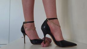 Lady Latisha - SANMARINA Stilettos - Cock Ttrampling CBT Shoejob - POV