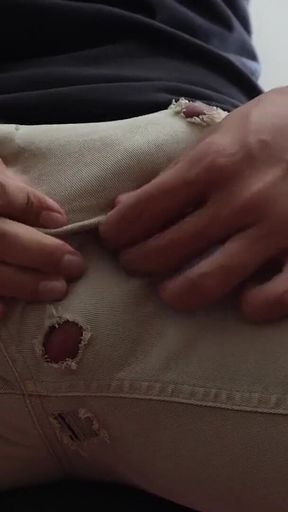 Edging Challenge Series: Rotating My Cock Around My Shorts