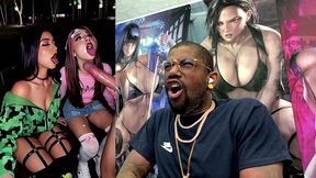 fresh tight 18 latina teens sucking a hard cock and getting cum all over their faces, ai generated