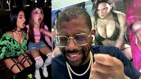 fresh tight 18 latina teens sucking a hard cock and getting cum all over their faces, ai generated