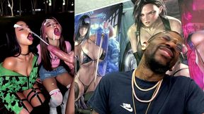 fresh tight 18 latina teens sucking a hard cock and getting cum all over their faces, ai generated