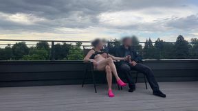 Dickflash Roof Cafe Adventure Cum Inside