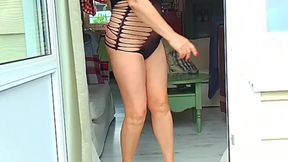 Hot Russian MILF Eva Elfie dances seductively in her lingerie
