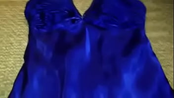 Hot Blue Satin Prom Dress 2