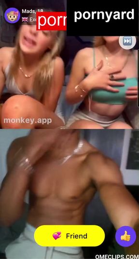 Shy teen reacts to webcam homemade action