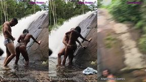 gozei gostoso na bunda grande da morena dana bueno e o lutador de mma allan guerra gomes mostra a linda cachoeira
