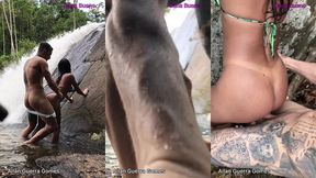 gozei gostoso na bunda grande da morena dana bueno e o lutador de mma allan guerra gomes mostra a linda cachoeira