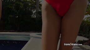 Two trans sluts screwed outdoors