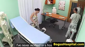 Cleaner sucks doctors cock before fucking