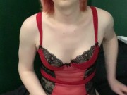 Redhead TS Girl Fucks Fleshlight | BIG Cumshot