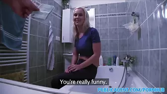 PublicPorn Blonde wants sex on a table