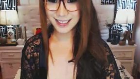 Sweet Asian Shemale Jerks Her Cock