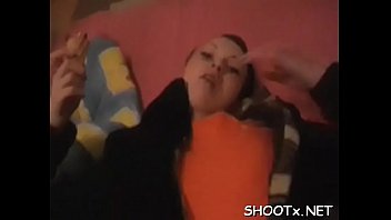 Glamor brunette Tanya fucks with packing monster