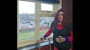 as a crossdresser i really do not care who is watching me from outside with the 1 vote down wanker