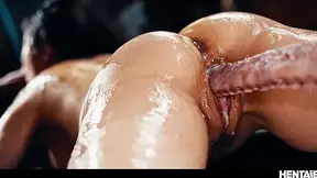 MILF Gets Filled with LOADS of Monster Cum Nonstop - Little Puck Hentai Alien Invasion