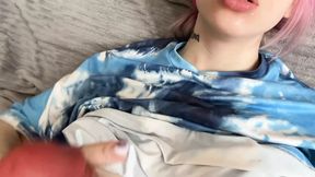 Big DILDO inside dripping pussy