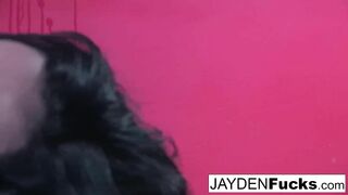 Jayden Jaymes Gets Naughty Against a Red Wall