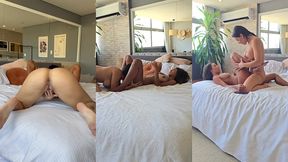 hot busty brunette rubbing wet pussy - nati camargo
