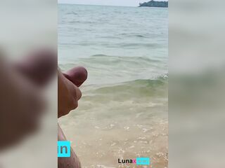 Handjob in the sex beach club