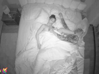 CAUGHT! Night vision camera catches private moments of pornstar pair