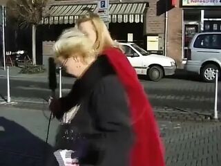 Chic Secretary From Germany Plays with Her Toy