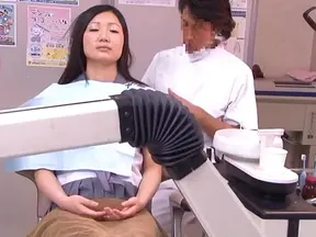 Curious Japanese AV Model gets fucked in dental office