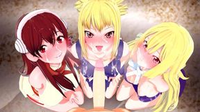 LEWD DEGENERATION FROM DR STONE, POUNDING FERTILE KOHAKU, RURI & YUZUHIRA