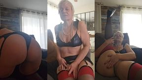 je suis en chaleur viens me bouffer ma chatte et mon cul