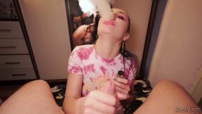 Vape and Blowjob - Black Lynn Sucks and Smokes