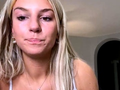Curly Blonde Teen Records Solo Dildo Masturbation More at