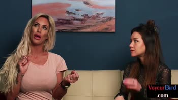 British Femdom Teases Wanker in Voyeuristic Amateur Action