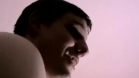 Lustful amateur dude jerks his heavy prick & receives a head