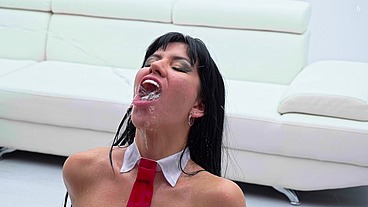(Wet) Yenifer Chacón, 10 loads, Cum in Mouth, Lia Ponce, Bukkake, 5on1, BBC, Pee drink, DAP, Swallow
