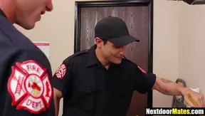 Hot Firefighters Go Bareback in Steamy Anal Session