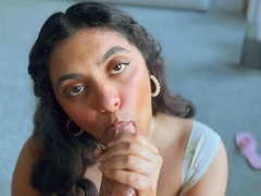 Indian stepmom sucks and fucks every hard inch of cock