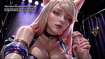 Ahri'_s Special Fan Service with Handjob and Missionary Sex [AI Generated]