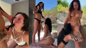hazey haley x anastasiagoth strap on black didlo lesbian sex porn video