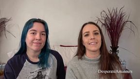Busty MILF Olivia and dainty Alisha get their tight twats stretched by a big cock