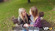 VIP4K. Hunter pick up and fucked the lesbians. Compilation POV video